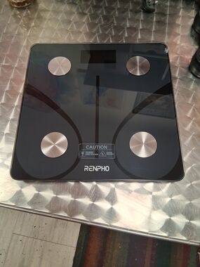 RENPHO Black Glass Digital Body Scale - Smart Bathroom Scale